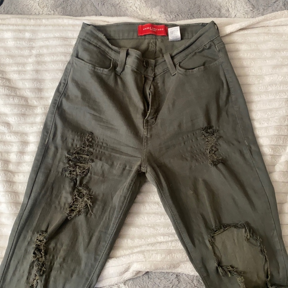 High waist skinny jeans